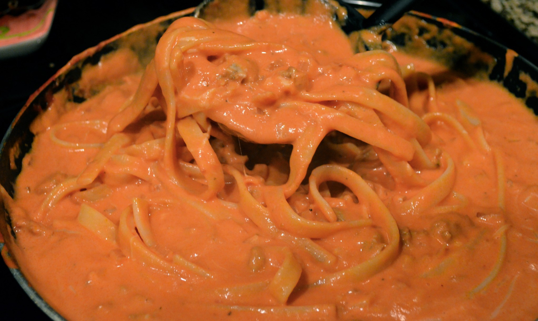 Creamy Tomato Pasta with Spicy Italian Sausage