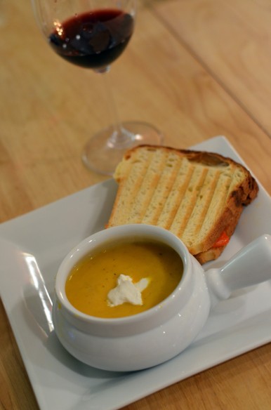 Butternut Squash Soup + Grilled Cheese Sandwiches