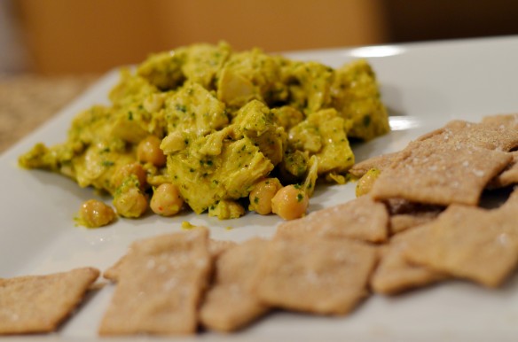 Curried Chicken Salad + Homemade Whole Wheat Crackers