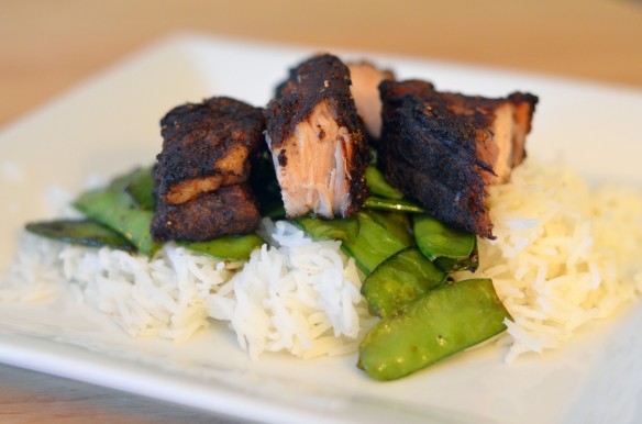 Asian-Style Pork Belly with Snap Peas