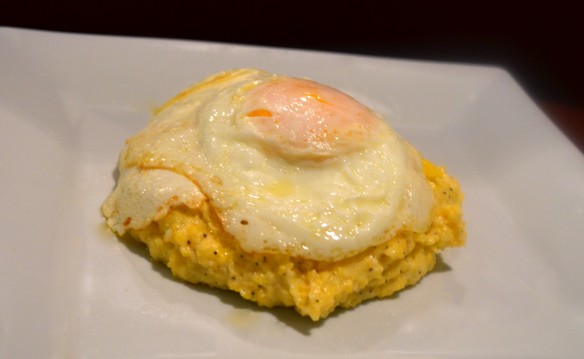 Cheddar Grits and Fried Eggs