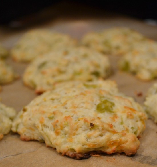 Green Chile + Cheddar Biscuits and Chorizo Gravy