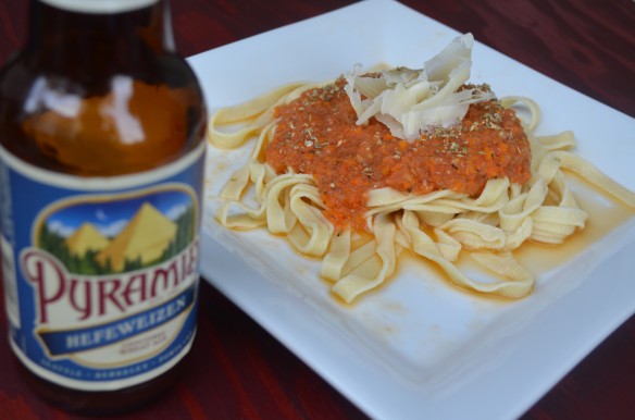 Beer Pasta and Marinara