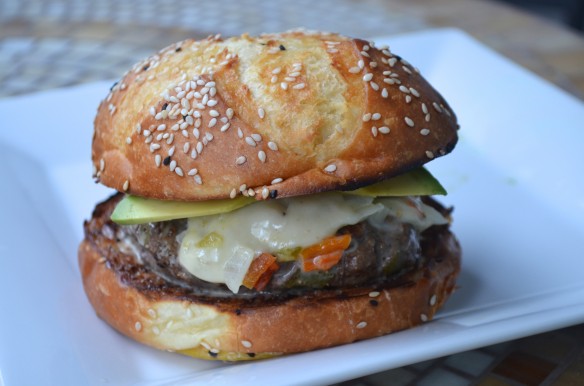 Hatch Chile Cheeseburgers + Hatch Chile Queso