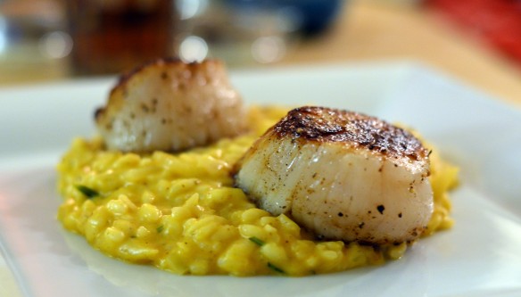 Pumpkin Risotto + Seared Scallops