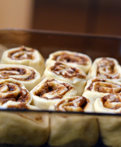 Pumpkin Pecan Cinnamon Rolls + Salty Caramel Cream Cheese Frosting, sweet