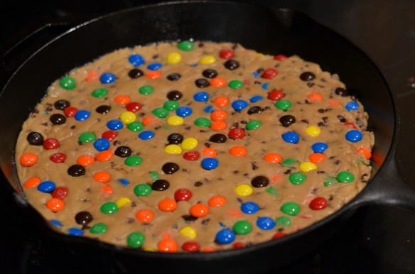 M&M Cookie Cake - Peas and Crayons