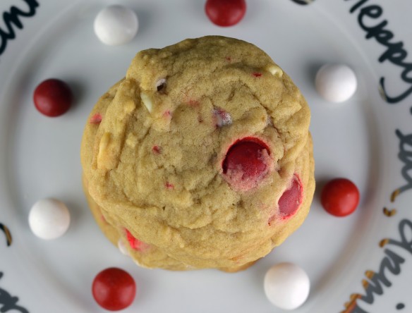 White Chocolate Peppermint M&M Cookies