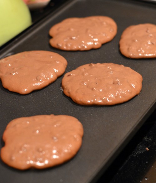 Chocolate Pomegranate Pancakes