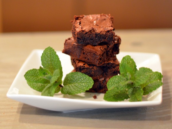 Fudgey Thin Mint Brownies