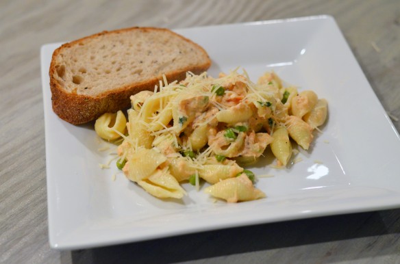 Smoked Salmon Pasta Shells with Mint