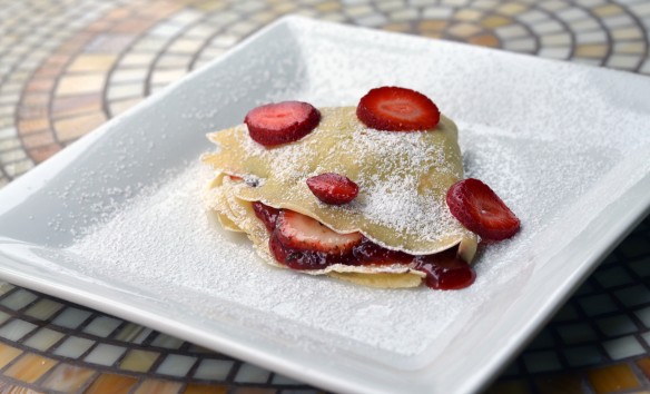 Nutella and Strawberry Pepper Jam Crepes