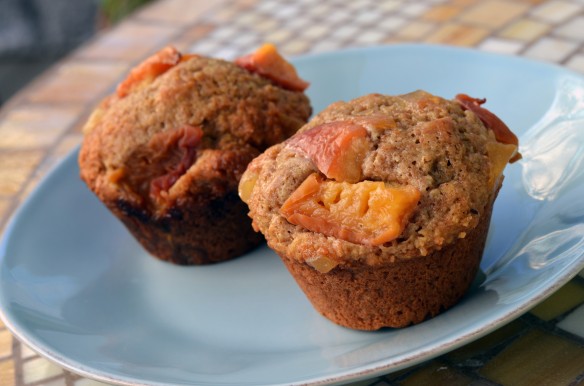 Crystalized Ginger & Peach Muffins