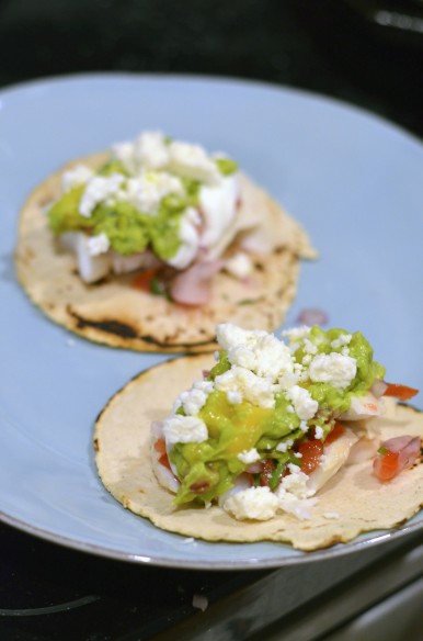 Margarita Fish Tacos + Mango Pomegranate Seed Guacamole