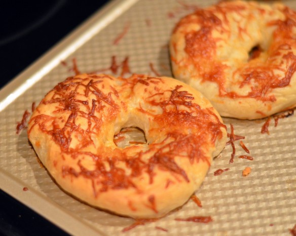 Asiago Parmesan Bagels + Whipped Feta