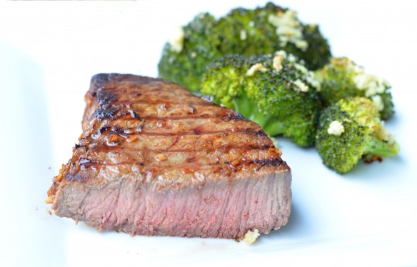 Harissa Marinated Steaks + "Broccoli Blasted"