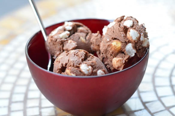 Triple Nut Rocky Road Ice Cream