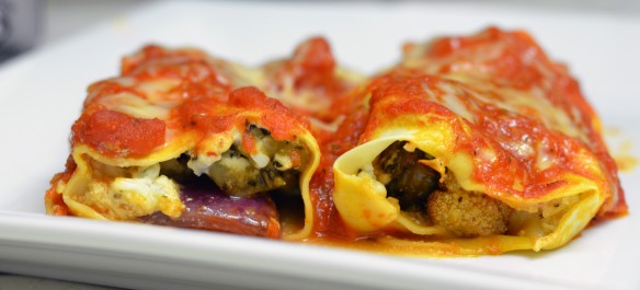 Roasted Vegetable Lasagna Roll Ups