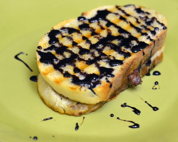 Steak & Cambozola Grilled Cheese with Raspberry Balsamic Drizzle