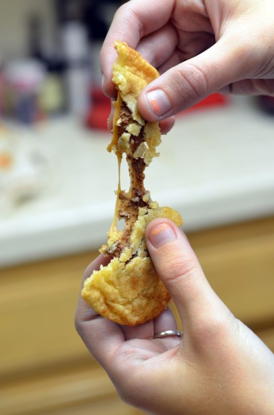 Caramel Stuffed Snickerdoodles