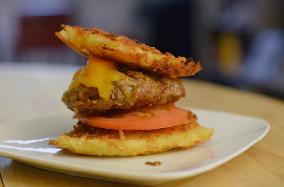 Latke Lamb Burgers