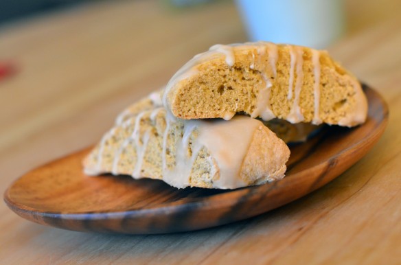 Mini Pumpkin Biscotti with Maple Glaze