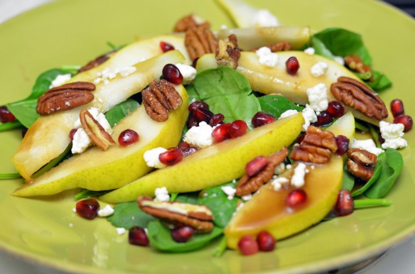 Pear, Pecan & Pomegranate Seed Salad