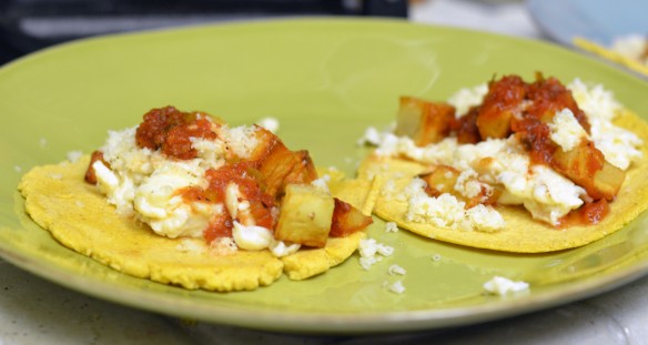 Potato & Egg Beer Breakfast Tacos