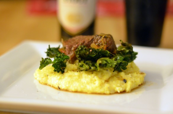 Beer Braised Short Ribs with Five Cheese Polenta