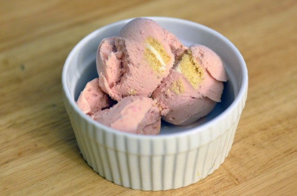 Strawberry Basil Ice Cream with Golden Oreos