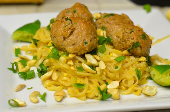 Pad Thai Spaghetti & Meatballs